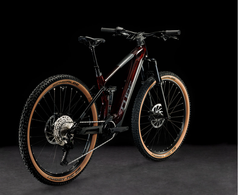 Cube Stereo Hybrid 140 HPC Race 750 Full Suspension Electric Mountain Bike 2024 in Liquid Red Black-6